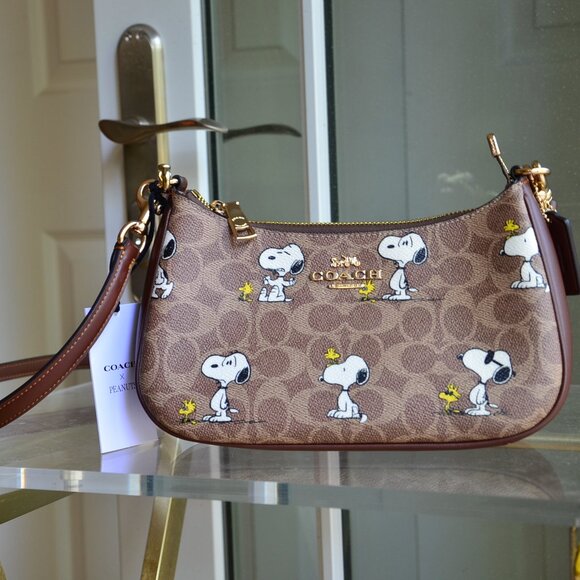 Borsa tracolla Anekke Hollywood con cinghia in metallo beige Anekke